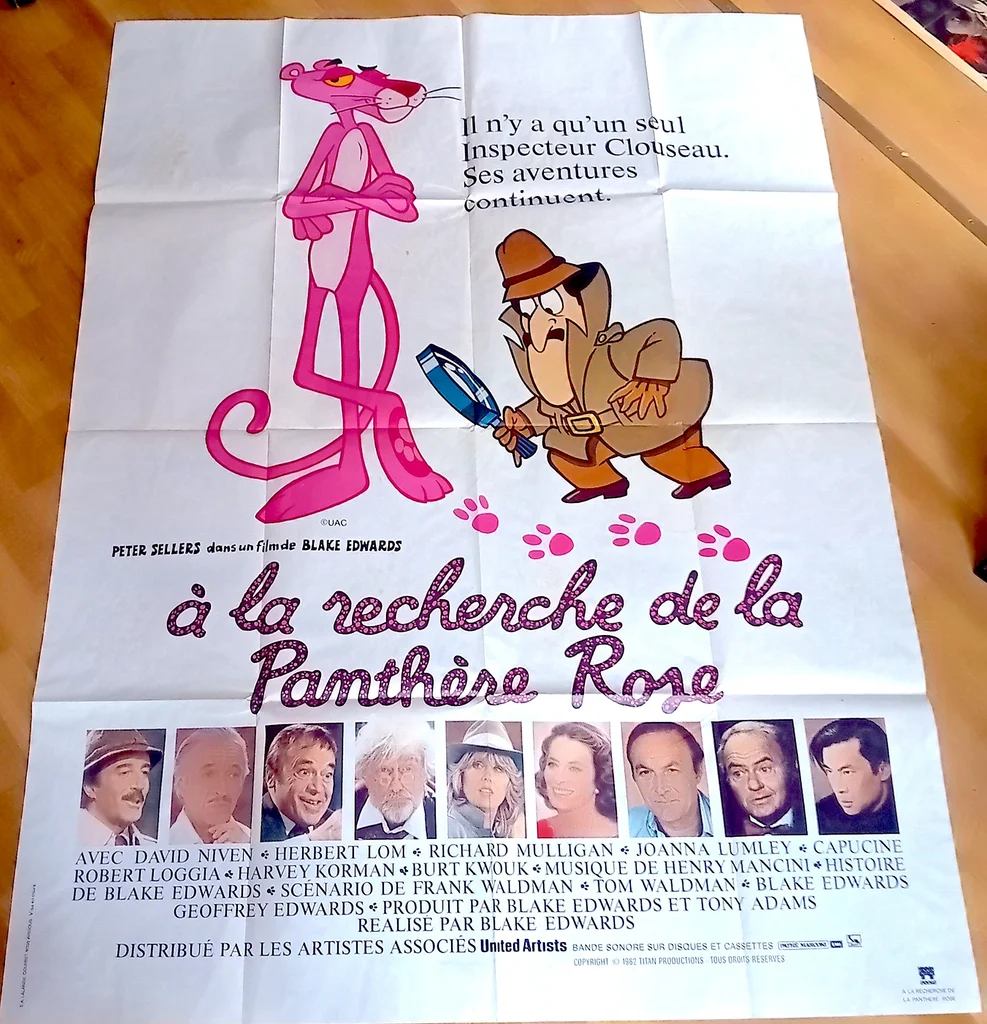 Affiche cinéma originale vintage “À la recherche de la Panthère Rose” P Sellers